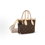 LOUIS VUITTON NEVERFULL BB Detachable Adjustable Shoulder strap zipper small brown